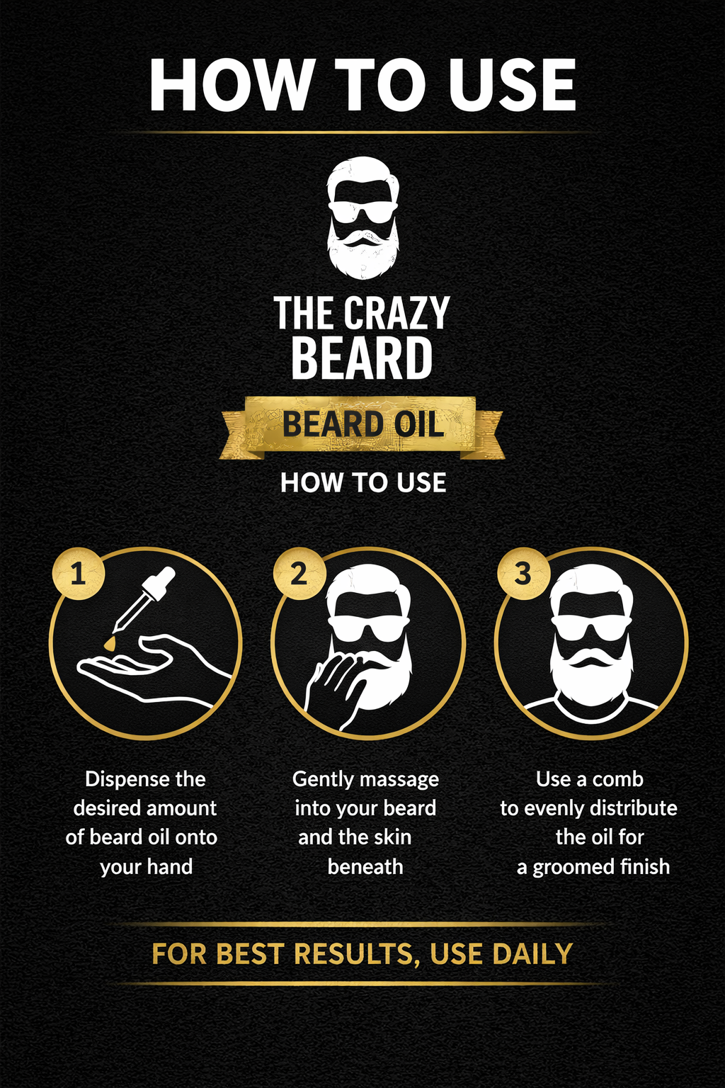 The Crazy Beard  Beard Oil for Men – Hair Growth, Soft & Thick Beard |(Buy 1 Get 1 Free)