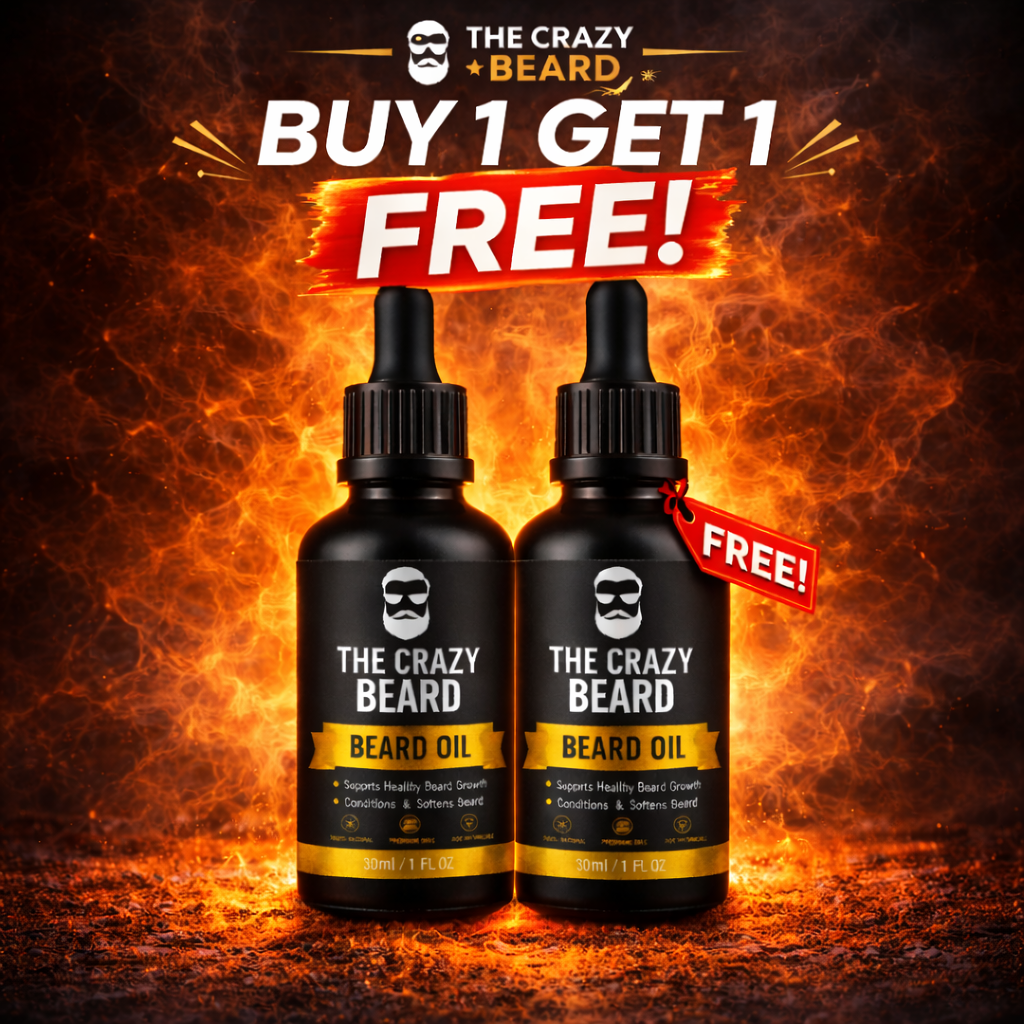 The Crazy Beard  Beard Oil for Men – Hair Growth, Soft & Thick Beard |(Buy 1 Get 1 Free)