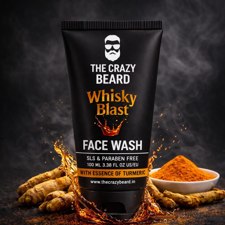 The Crazy Beard Whisky Blast Face Wash for Men – Deep Cleansing & Oil Control | (Buy 1 Get 1 Free)