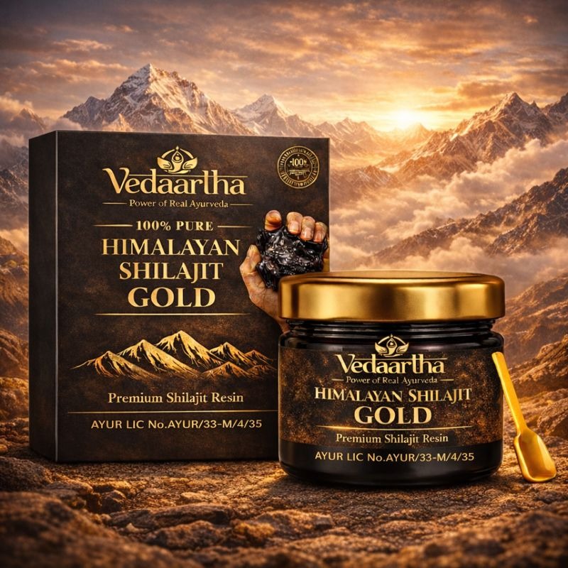 Vedaartha Shilajeet Gold | Premium Shilajit Blend for Energy & Vitality 20gm | BUY 1 GET 1 FREE |