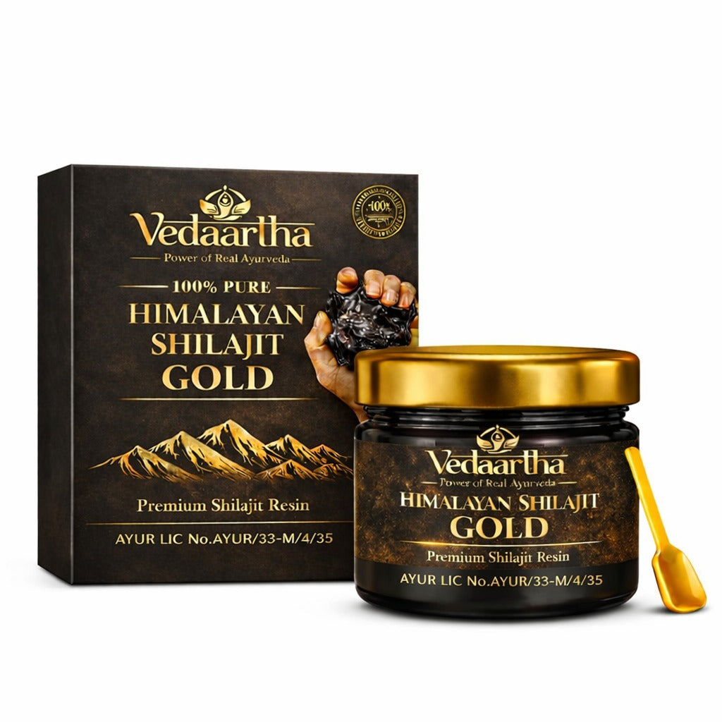 Vedaartha Shilajeet Gold | Premium Shilajit Blend for Energy & Vitality 20gm | BUY 1 GET 1 FREE |