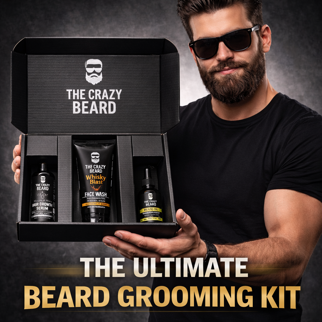 The Crazy Beard Men’s Grooming Gift Box – Beard & Skincare Combo Kit | (Buy 1 Get 1 Free)